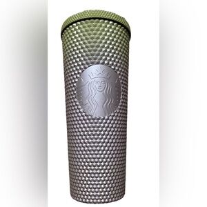 Starbucks Green And Silver 24 oz Starbucks Tumbler With Lid
